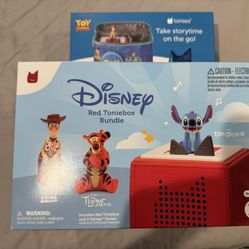 Disney Red Toniebox Bundle And Listen & Go Bag