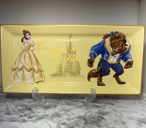 Beauty and the Beast ceramic serving tray