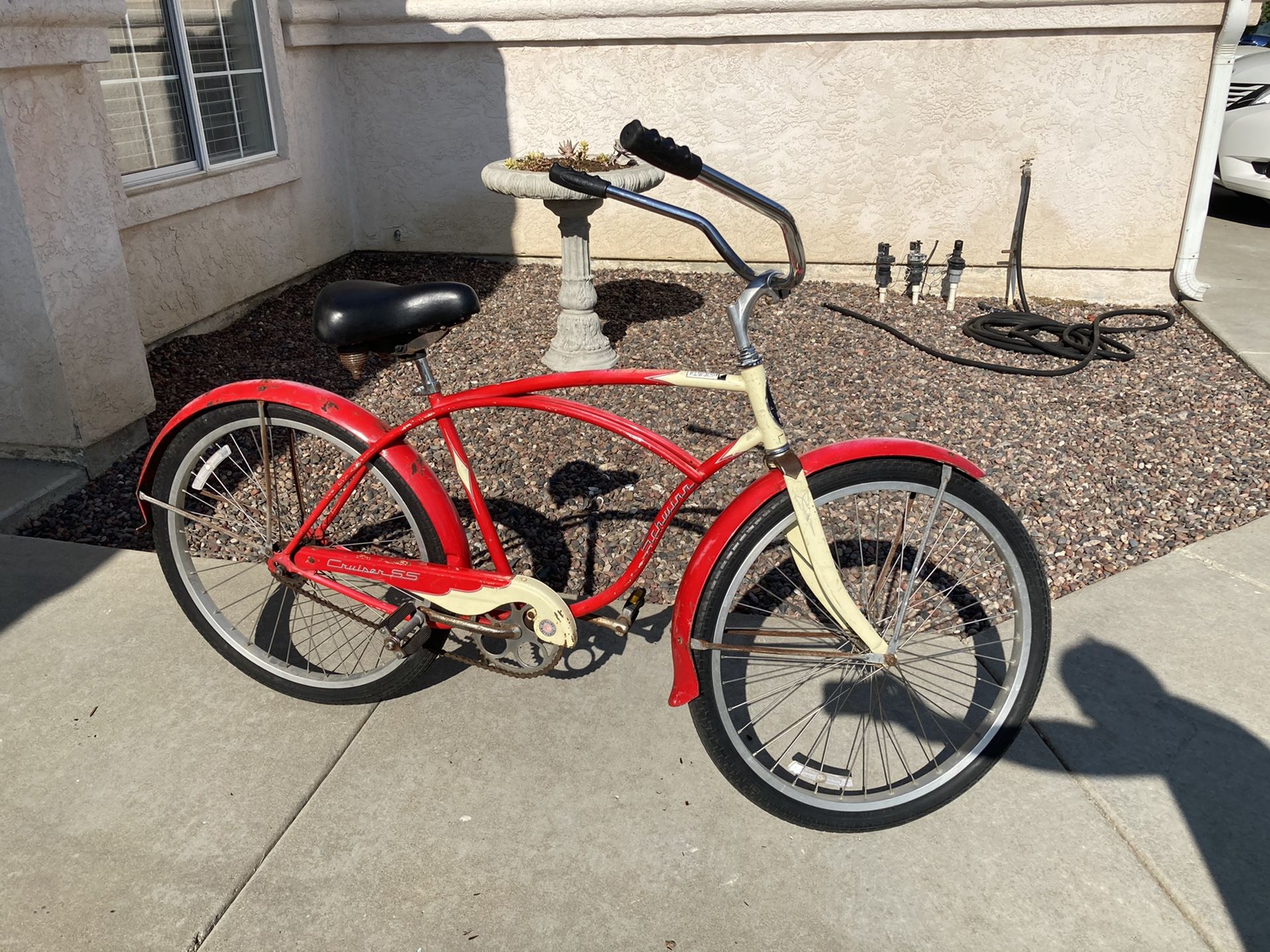 26” schwinn beach cruiser, original, vintage bike, bicycle