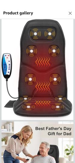 COMFIER Vibration Back Massager Seat Cushion with Heat,Father Day Dad Gifts for Men,10 Motors Massage Chair Pad,Chair Massager for Pain Relief at Offi