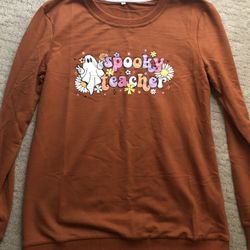 Spooky Teacher Sweatshirt Size Small