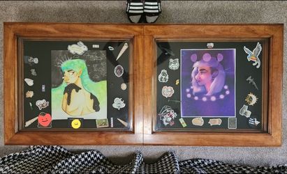 Three Piece Vintage Curio Coffee And End Table Set