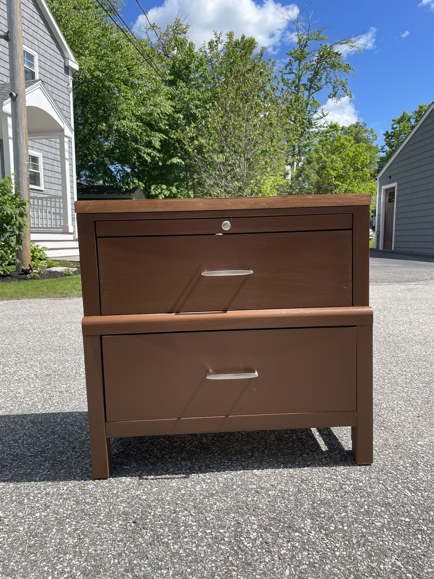 2 Drawer Wooden Side Table/Dresser