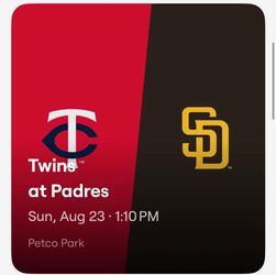Padres Game Tickets:  Twins T™ at Padres Sun, Aug 23 • 1:10 PM