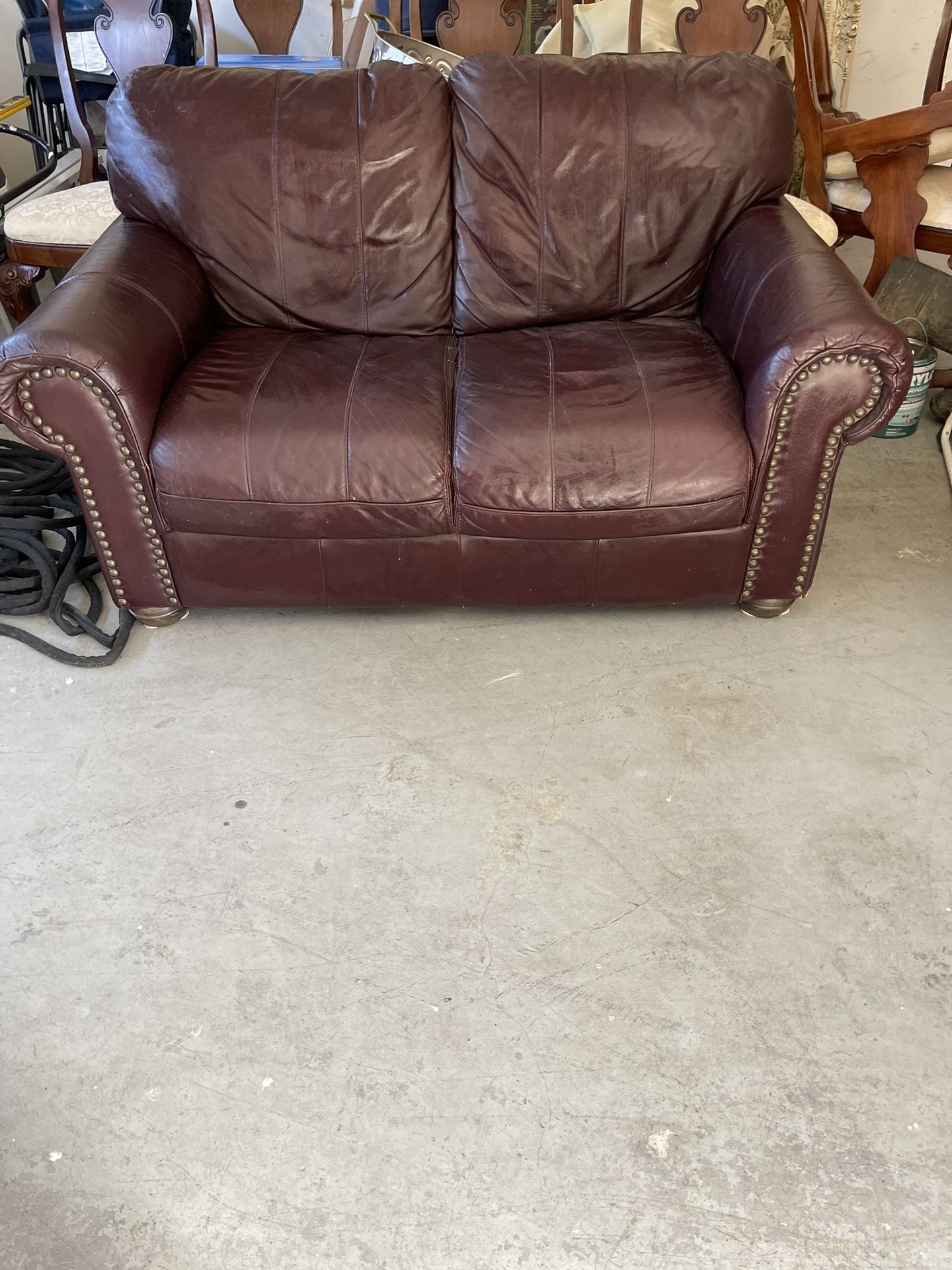 Leather Loveseat Couch 