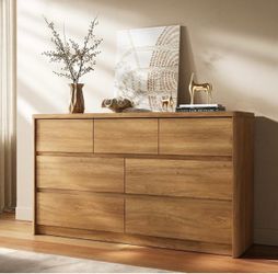 Natural Oak 7 Drawers Dresser