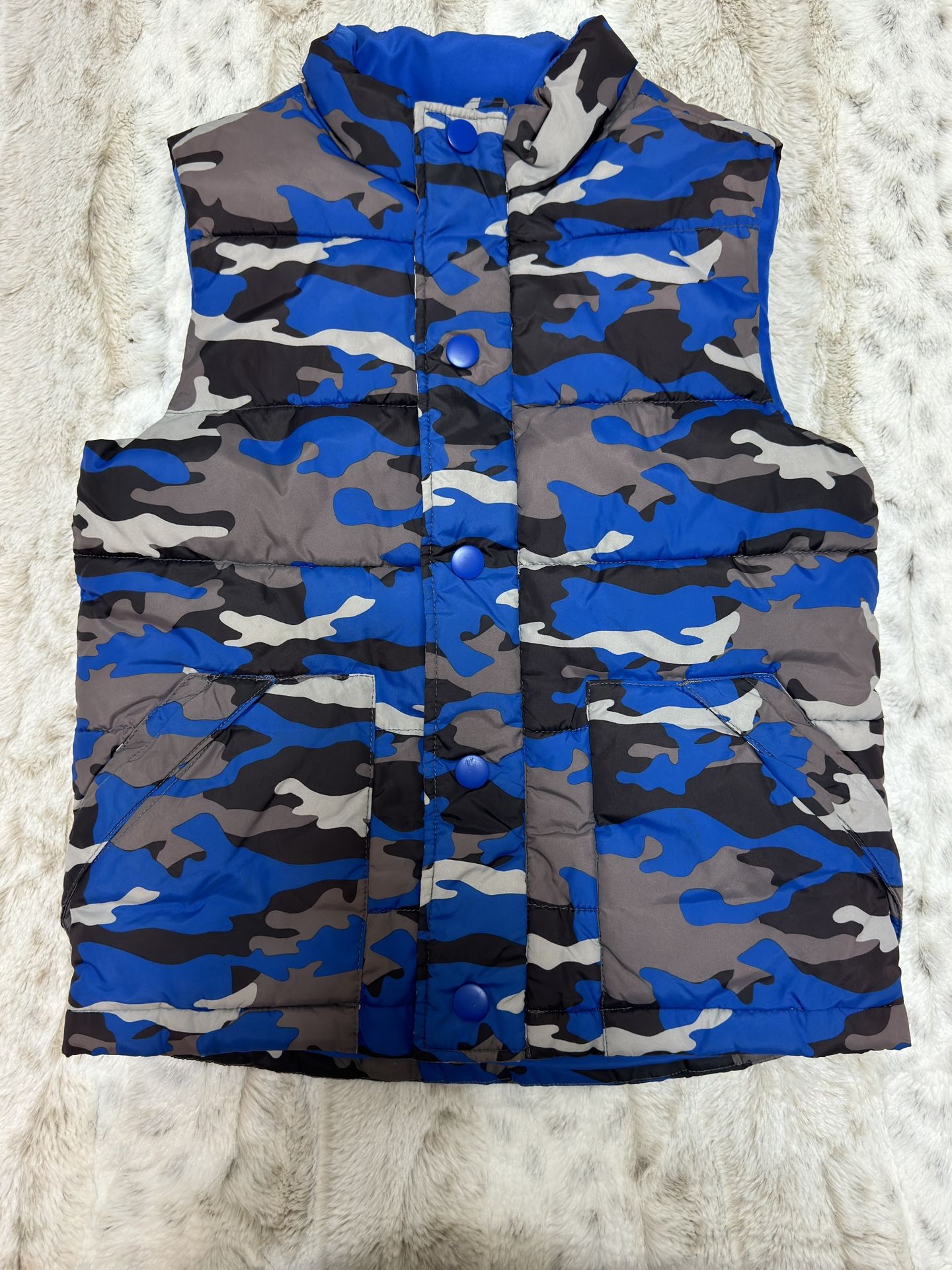Size 7/8 Boys Zip Up Puffer Vest by Gymboree