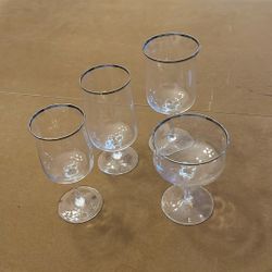 Lenox “Desire” Platinum Trimmed Glasses. Set Of Four.