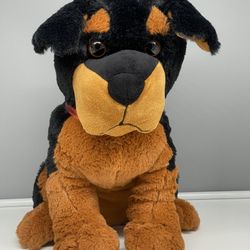 Peek A Boo 15” Realistic Rocco The Rottweiler Plush - Collector Owned