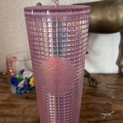 2020 Starbucks Pink Grid Cup Venti 