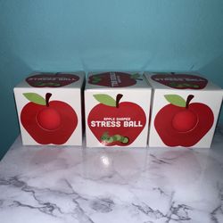 Set of 3 Apple Shaped Stress Ball Squishy’s