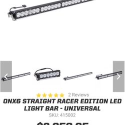 Baja Designs 50in ONX6 STRAIGHT RACER EDITION LED LIGHT BAR - UNIVERSAL 