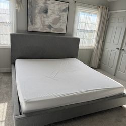 Upholstered King Bed Frame 