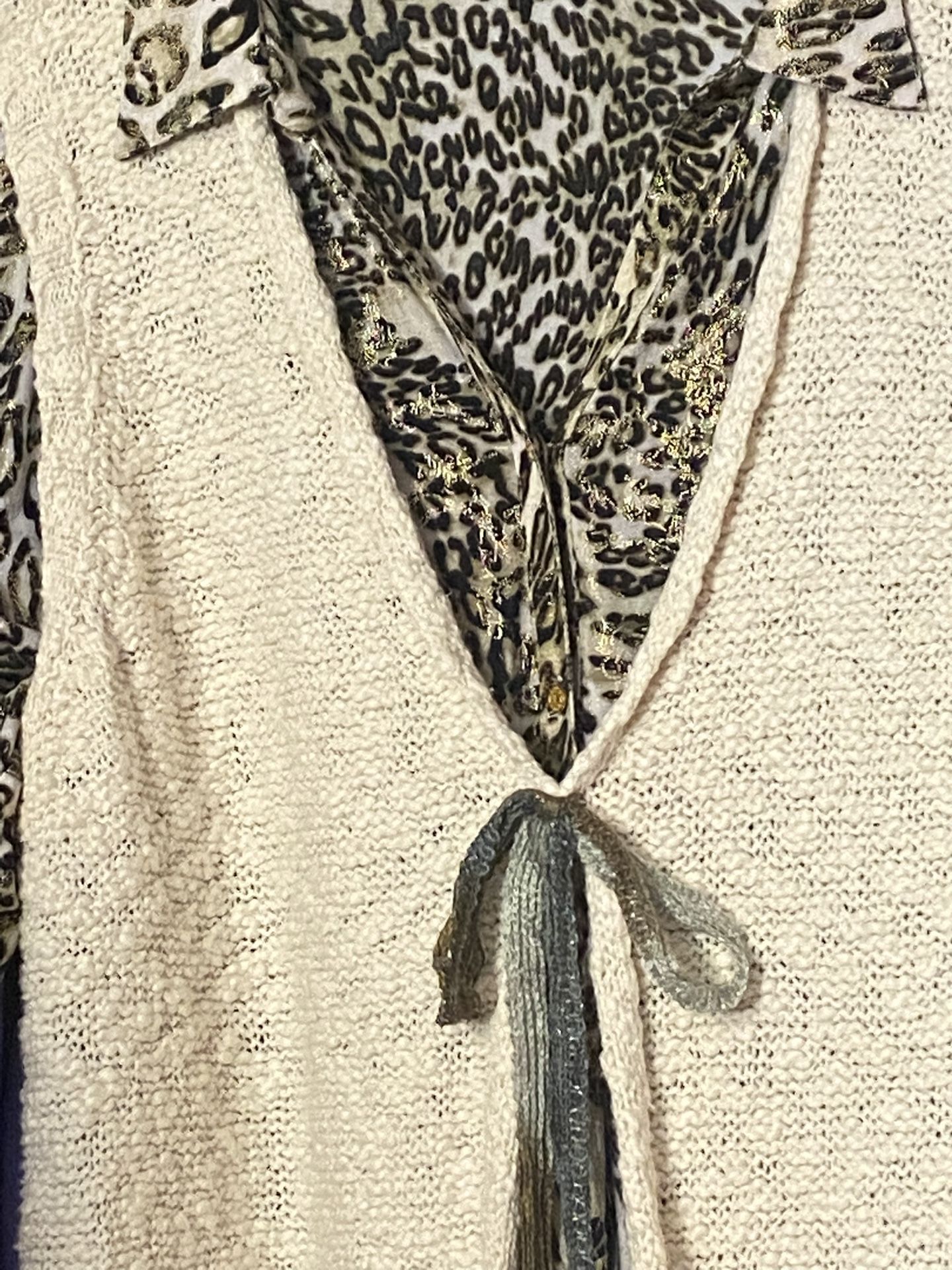 Knitted Long Vest With Fringes