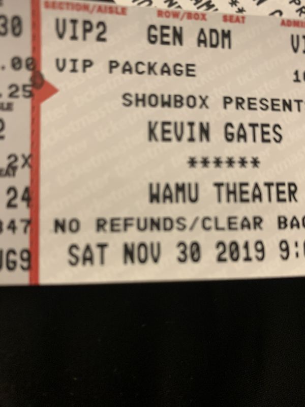 2 VIP Kevin Gates Tickets for Sale in Renton, WA OfferUp