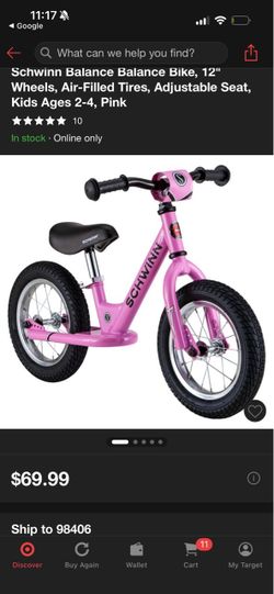 Kids Toddler Steel Balance Bike Bicycle