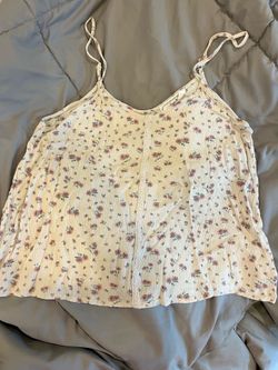 Floral print flowy tank top