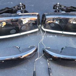 01-06 Gmc Sierra Yukon Denali LED DRL Headlights Luces Micas Calaveras Faros Faroles