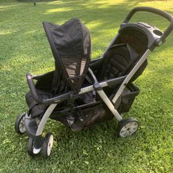 Selling Used Quad Stroller , Double Stroller and Glass Desk. 