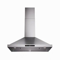 VIKIO 30 in. 500 CFM Ductless Convertible Wall Mount Range Hood in Stainless Steel with LED Lights, Filter and Touch Control