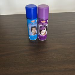 Lot Of Two Good Mark, Temporary Hair, Color Spray, Bright Blue And Fluorescent Purple