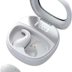 Sleep Earbuds for Side Sleepers - Noise Cancelling Headphones with Sleep Mode, Non-in Ear Design for Pain-Free All Night Comfort (White)