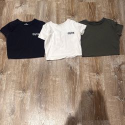 Girl Medium Shirts. 2 From Hollister 1 From Target 