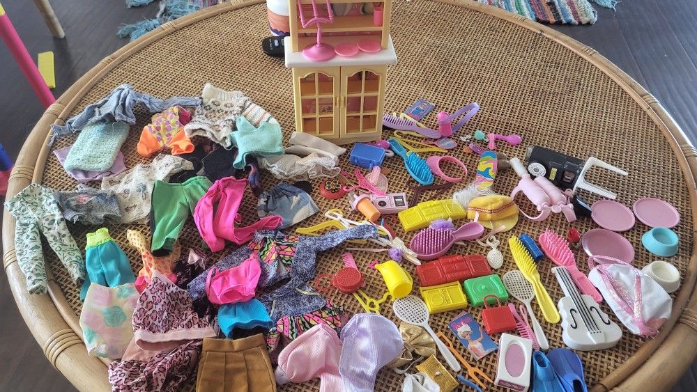 Vintage Barbie Lot Accessories Furniture 80s 90s Clothing
