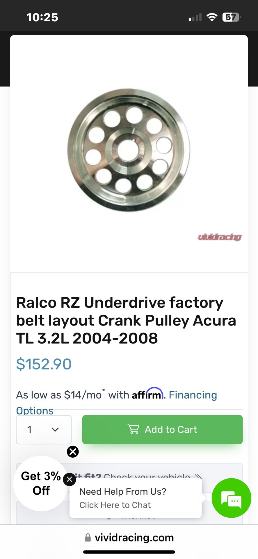 04-08 Acura Tl Pulley