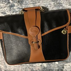 Vintage Dooney & Bourke All-Weather Leather Equestrian Briefcase