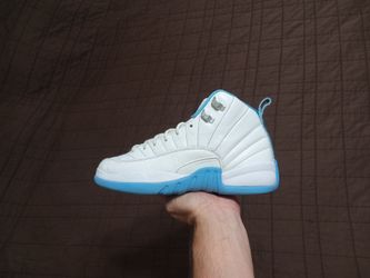 Jordan 12 Melo (GS) Size 7Y carolina blue white