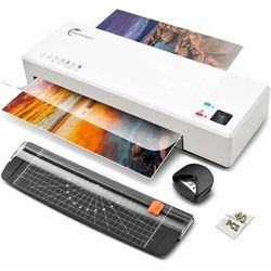 Laminator, 4 in 1 Thermal and Cold Laminator Machine with 40 Laminating Pouches, Buyounger A4 9 Inches Personal Laminator for Home School Office Use, 