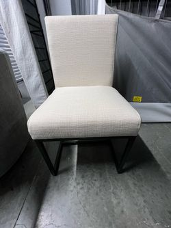 Set of 6 Cream Dining Chairs