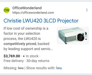 Christie LWU420 Projector