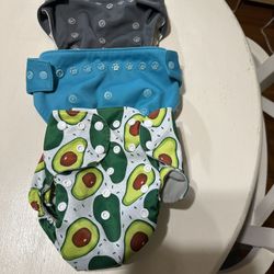 Set Of 3 Grovia Reusable Adjustable Diapers.