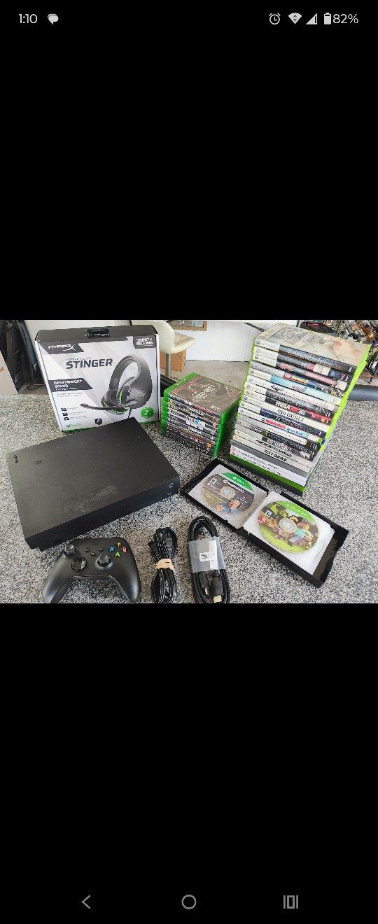 Microsoft Xbox One X 1TB Console w/ Games And Accessories.