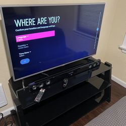 LG TV, Soundbar and Stand