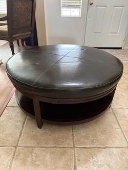 Coffee table ottoman foot rest