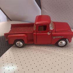 Chevy 1955 Step side Red Truck 1:36 Scale Collector Die Cast  Car