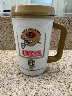 Vintage 49ers Niners 7 Eleven 7-11 Aladdin NFL Travel Plastic Mug Cup Thermos SF
