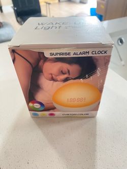 Wake up light, Sunrise alarm clock. Custom color intelligent control.