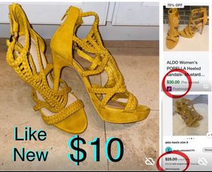 $9 Like New Aldo Shoes Beautiful Summer Heeled sandals mint condition size 8