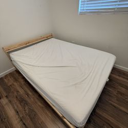 Queen Bed Frame And Mattes 