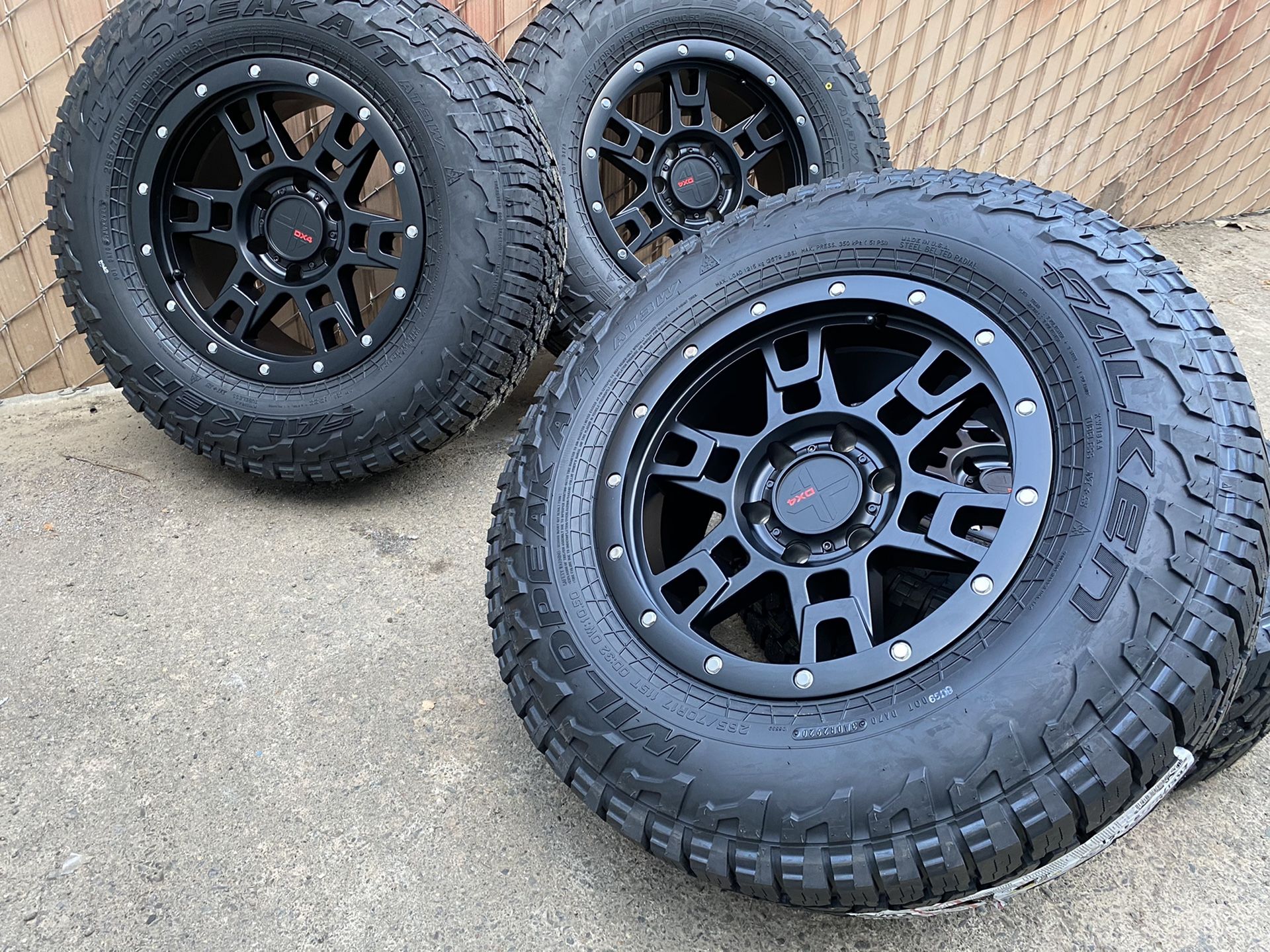 17" Wheels A/T Tires Chevy Silverado GMC Sierra Toyota Tacoma Rims