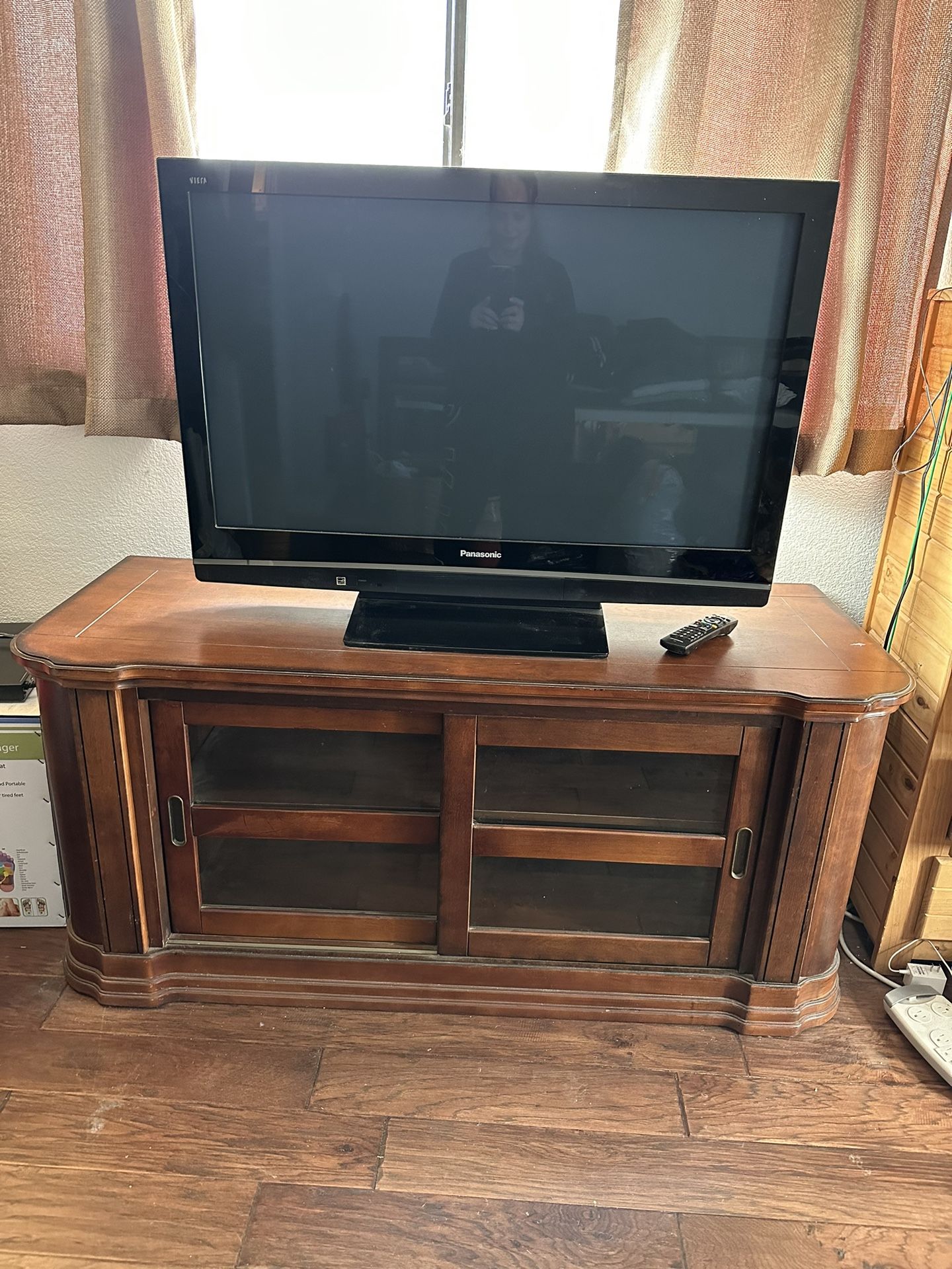 Solid Cherry Wood TV Stand
