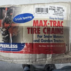 Brand New Peerless Max-Trac Tire Chains. Size In Picture. Must Pick Up