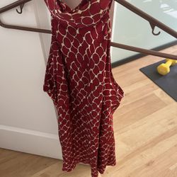 Silk Sexy Red Halter Top 