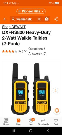 DEWALT WALKI TALKI 2 PACK