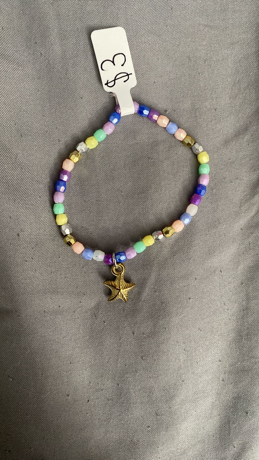 Colorful Bracelet Starfish Charm For Little Children Wrist. Handmade “Pay Cash Only”