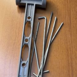 stakes and plastic hammer